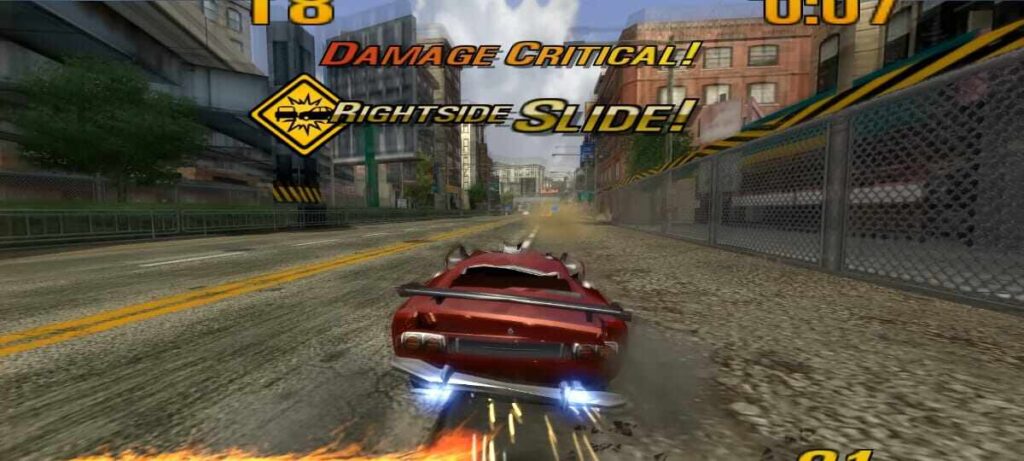 Burnout 3: Takedown PS2 ISo racing